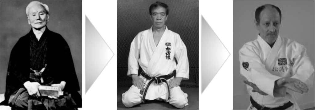 Gichin Funakoshi, Hirokazu Kanazawa, Mick Randall MBE